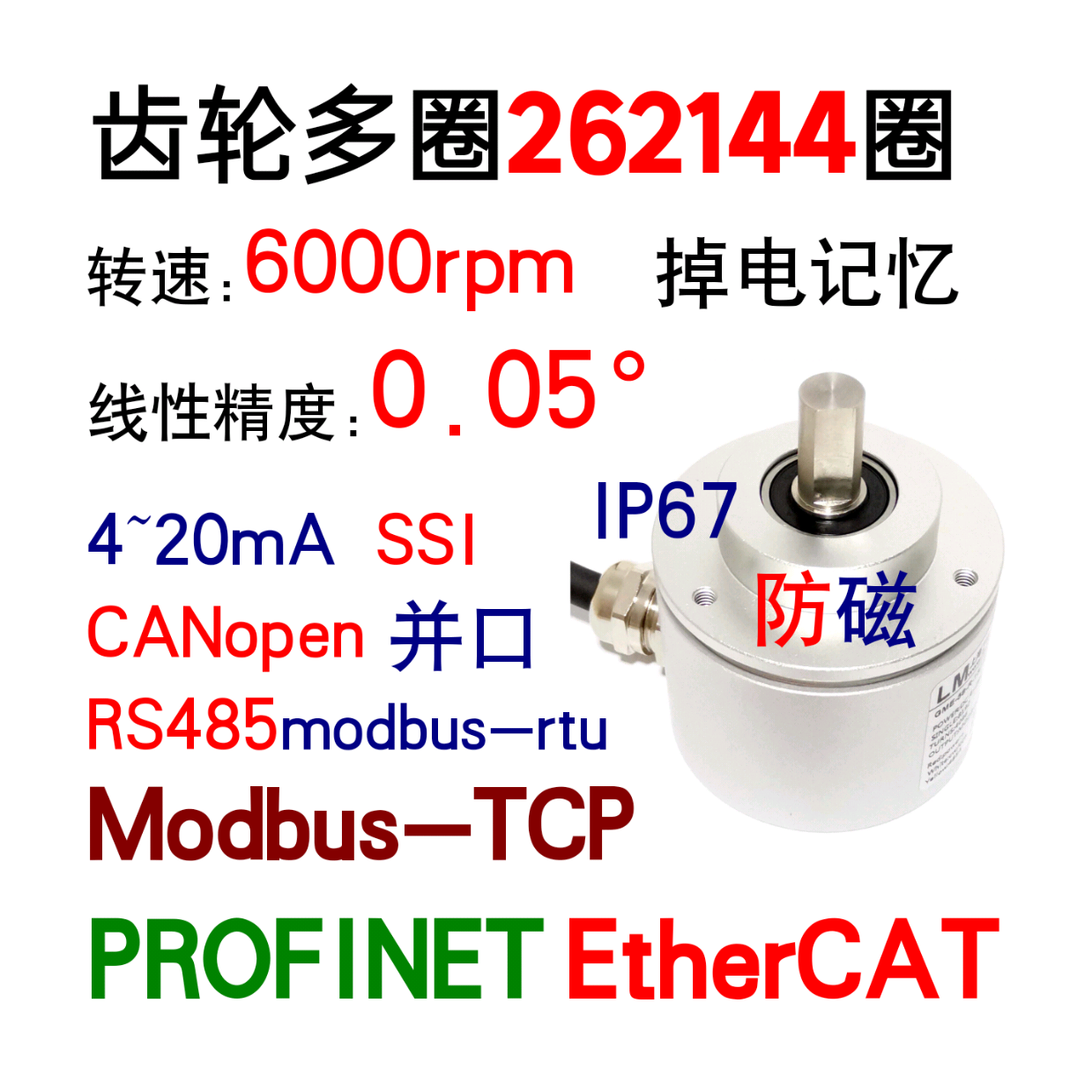 多圈RS485通讯编码器教程-修改参数-GME-58系列-上海了淼(图1)